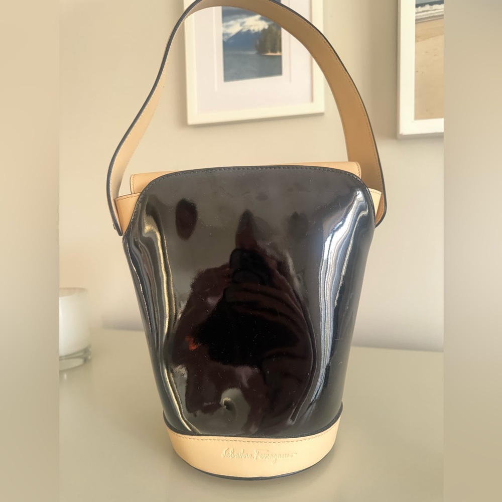 Salvatore Ferragamo Black and Tan Women's Bag